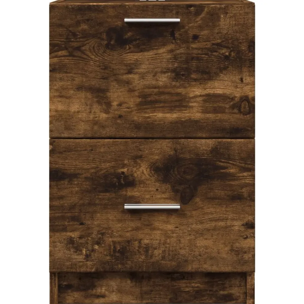 vidaXL Armario de lavabo madera ingeniería 40x37x59 cm Roble ahumado Outlet
