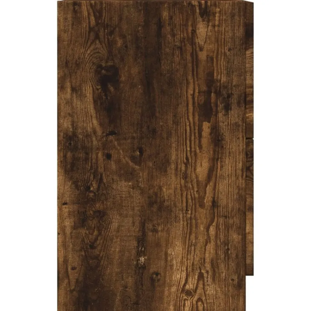 vidaXL Armario de lavabo madera ingeniería 40x37x59 cm Roble ahumado Outlet