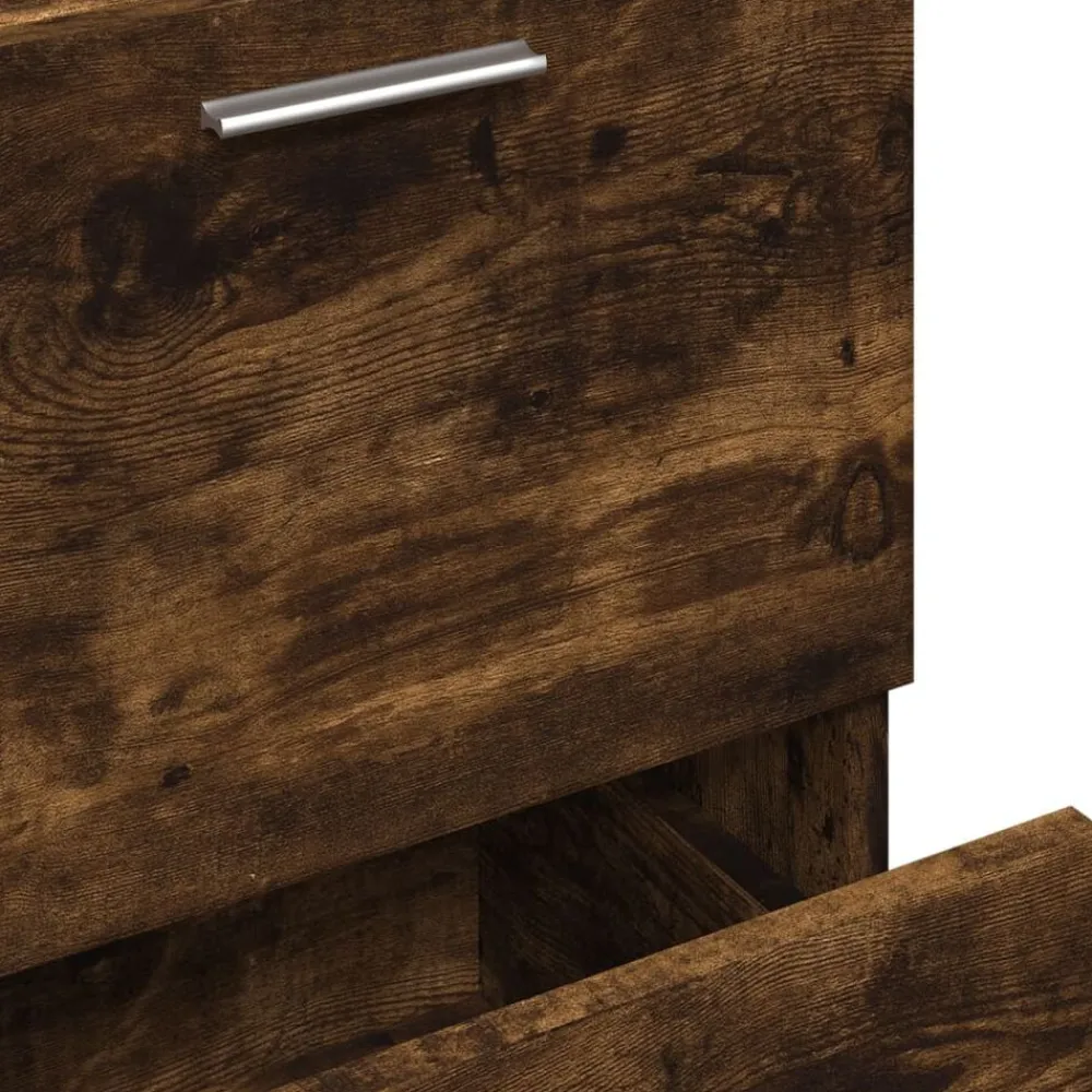 vidaXL Armario de lavabo madera ingeniería 40x37x59 cm Roble ahumado Outlet
