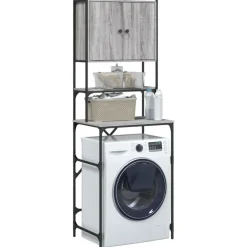 vidaXL Armario de lavadora 68x48,5x194 cm Gris sonoma Online