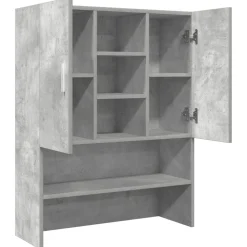 vidaXL Accesorios Para Electrodomésticos-Armario de lavadora gris hormigón 70,5x25,5x90 cm