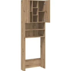 vidaXL Accesorios Para Electrodomésticos-Armario de lavadora 64x25,5x190 cm