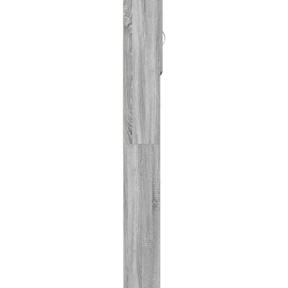 vidaXL Armario de lavadora madera ingeniería 64x24x190 cm Gris sonoma New