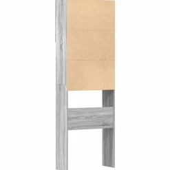 vidaXL Armario de lavadora madera ingeniería 64x24x190 cm Gris sonoma New