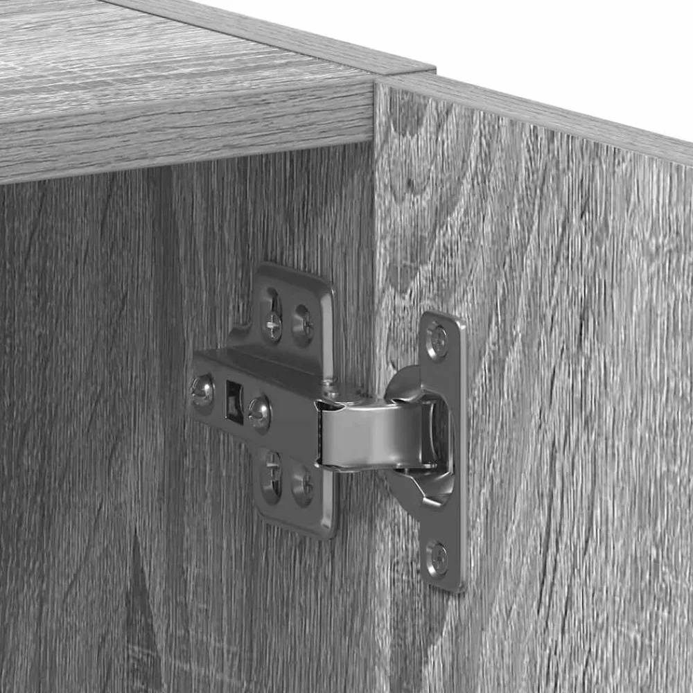 vidaXL Armario de lavadora madera ingeniería 64x24x190 cm Gris sonoma New