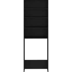 vidaXL Armario de lavadora 64x24x190 cm Negro Hot
