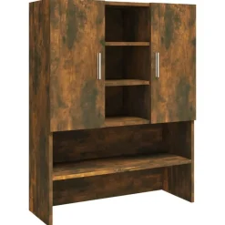 vidaXL Armario de lavadora madera contrachapada color Roble ahumado Online
