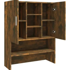 vidaXL Armario de lavadora madera contrachapada color Roble ahumado Online