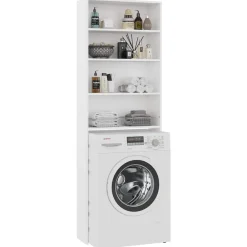 vidaXL Accesorios Para Electrodomésticos-Armario de lavadora 64x24x190 cm
