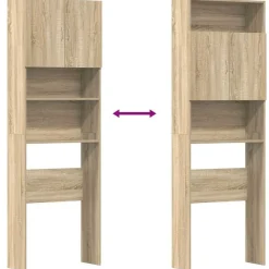 vidaXL Accesorios Para Electrodomésticos-Armario de lavadora madera ingeniería 64x24x190 cm