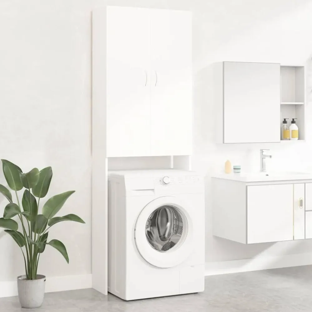 vidaXL Accesorios Para Electrodomésticos-Armario de lavadora 64x25,5x190 cm