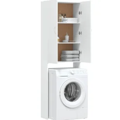 vidaXL Accesorios Para Electrodomésticos-Armario de lavadora 64x25,5x190 cm