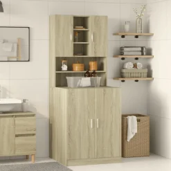 vidaXL Armario de lavadora 70,5x24x90 cm Roble Sonoma Best