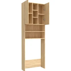 vidaXL Accesorios Para Electrodomésticos-Armario de lavadora color 64x25,5x190 cm