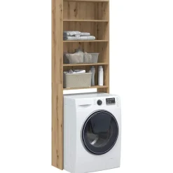 vidaXL Accesorios Para Electrodomésticos-Armario de lavadora 64x24x190 cm