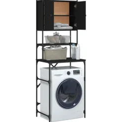 vidaXL Armario de lavadora 68x48,5x194 cm Negro Clearance