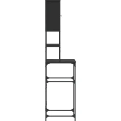 vidaXL Armario de lavadora 68x48,5x194 cm Negro Clearance