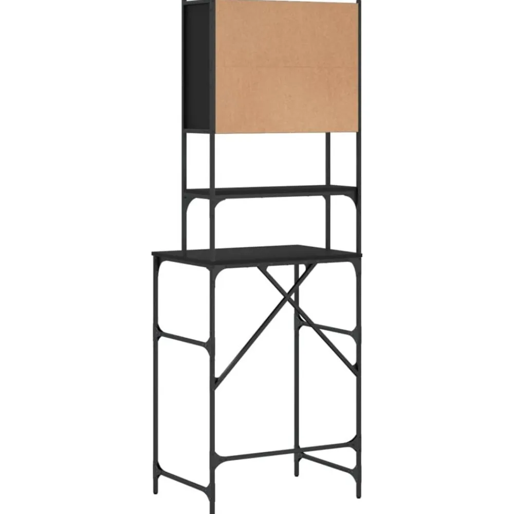 vidaXL Armario de lavadora 68x48,5x194 cm Negro Clearance
