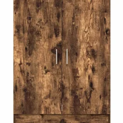 vidaXL Accesorios Para Electrodomésticos-Armario de lavadora marrón ahumado 71x71,5x91,5 cm