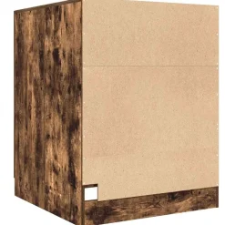 vidaXL Accesorios Para Electrodomésticos-Armario de lavadora marrón ahumado 71x71,5x91,5 cm