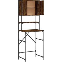 vidaXL Armario de lavadora color 68x48,5x194 cm Roble ahumado Best