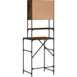 vidaXL Armario de lavadora color 68x48,5x194 cm Roble ahumado Best
