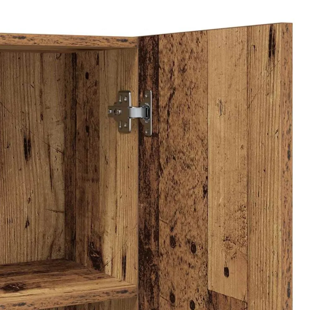 vidaXL Accesorios Para Electrodomésticos-Armario de lavadora madera envejecida 64x25,5x190 cm
