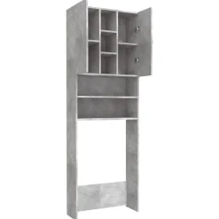 vidaXL Armario de lavadora gris hormigón 64x25,5x190 cm Gris hormig&oacute;n Sale