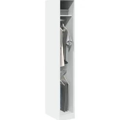vidaXL Armario de madera de ingeniería 30x50x200 cm Blanco