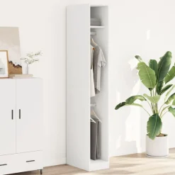 vidaXL Armario de madera de ingeniería 30x50x200 cm Blanco