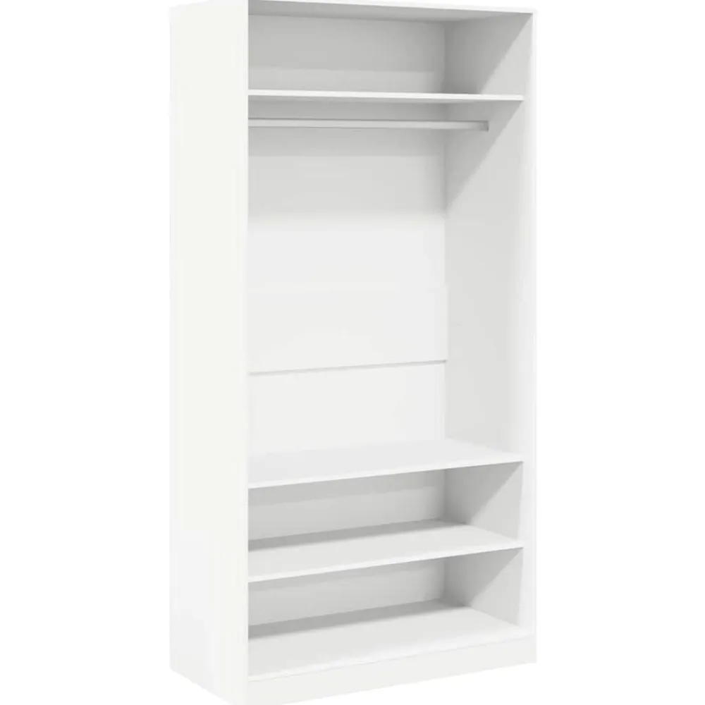 vidaXL Armario de madera contrachapada 100x50x200 cm Blanco Clearance