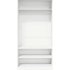 vidaXL Armario de madera contrachapada 100x50x200 cm Blanco Clearance