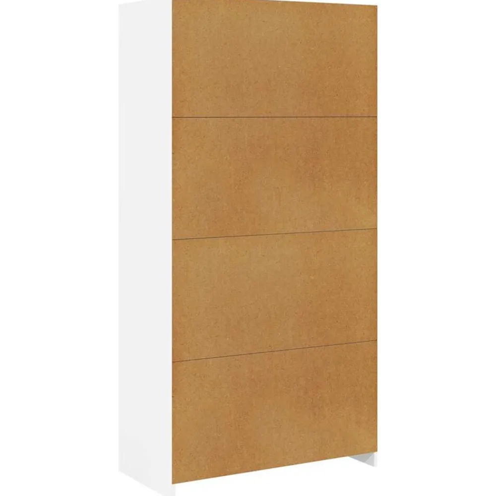 vidaXL Armario de madera contrachapada 100x50x200 cm Blanco Clearance