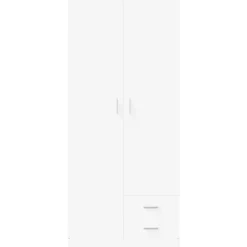 vidaXL Armario de madera de ingeniería 80x52x180 cm Blanco Clearance