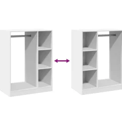 vidaXL Productos Del Hogar-Armario de madera de ingeniería 77x48x102 cm