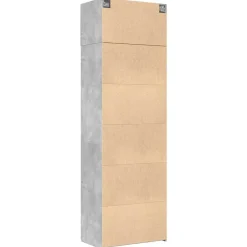 vidaXL Armario de madera de ingeniería gris hormigón 70x42,5x225 cm Gris hormig&oacute;n Hot