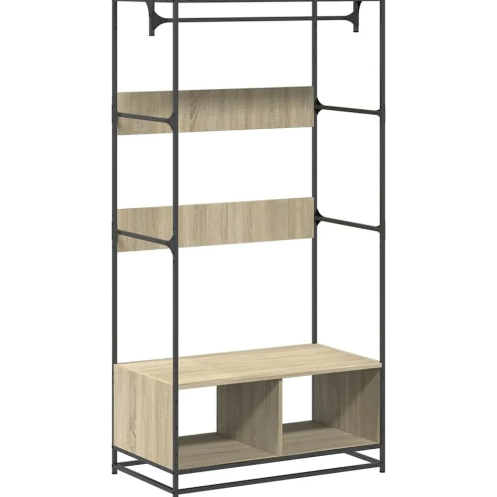 vidaXL Armario de madera de ingeniería 90x50x180 cm Roble Sonoma Best