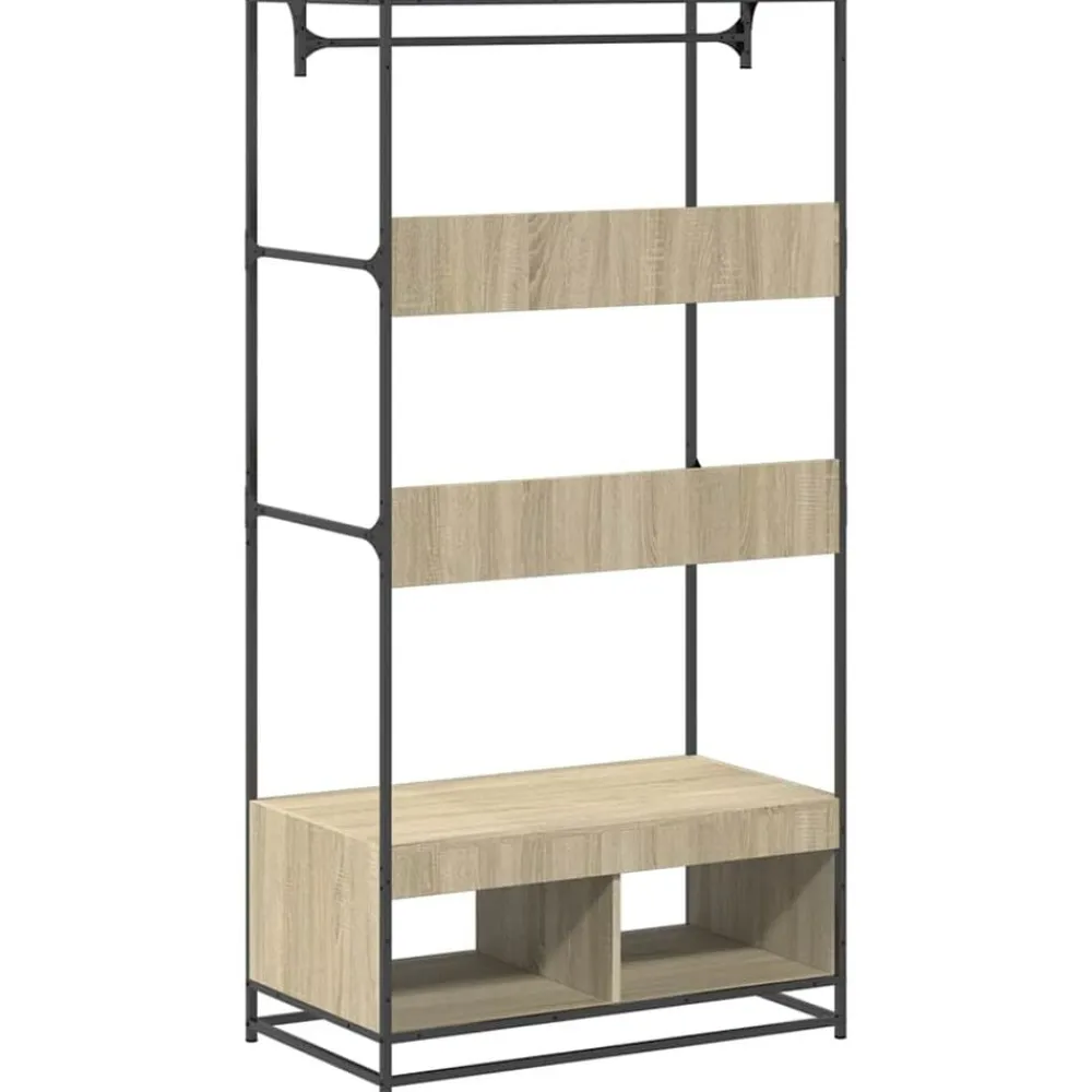 vidaXL Armario de madera de ingeniería 90x50x180 cm Roble Sonoma Best