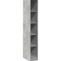 vidaXL Armarios Y Almacenamiento-Armario de madera de ingeniería gris hormigón 30x50x200 cm