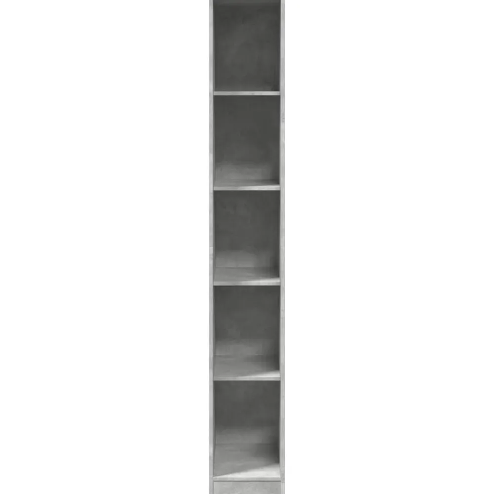 vidaXL Armarios Y Almacenamiento-Armario de madera de ingeniería gris hormigón 30x50x200 cm