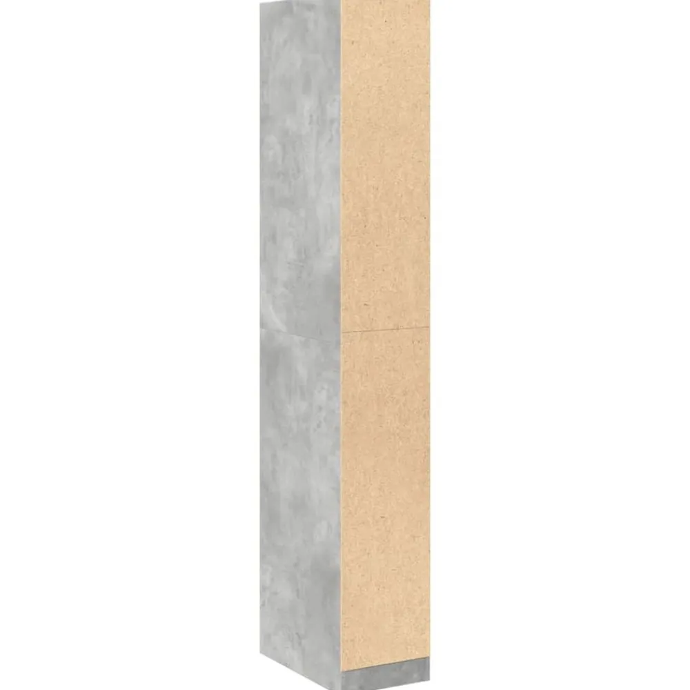 vidaXL Armarios Y Almacenamiento-Armario de madera de ingeniería gris hormigón 30x50x200 cm