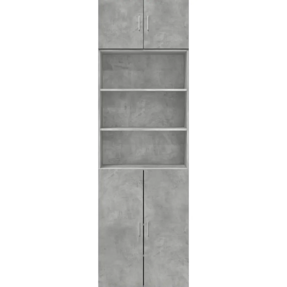 vidaXL Armarios Y Almacenamiento-Armario de madera de ingeniería gris hormigón 70x42,5x225 cm