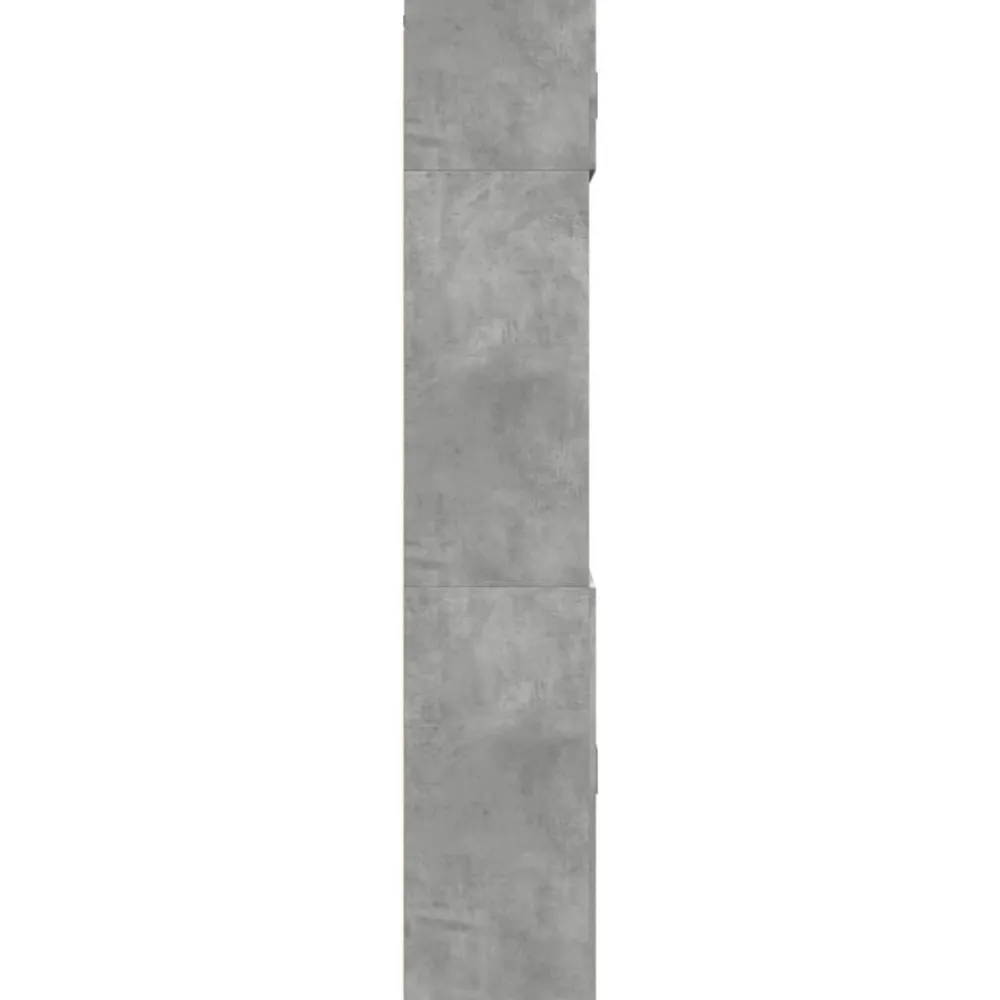 vidaXL Armarios Y Almacenamiento-Armario de madera de ingeniería gris hormigón 70x42,5x225 cm