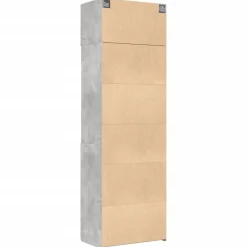 vidaXL Armarios Y Almacenamiento-Armario de madera de ingeniería gris hormigón 70x42,5x225 cm