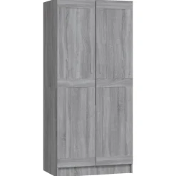 vidaXL Armario de madera contrachapada 82,5x51,5x180 cm Gris sonoma Hot