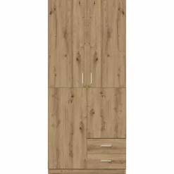 vidaXL Armarios Y Almacenamiento-Armario de madera de ingeniería roble artesanal 80x52x180 cm