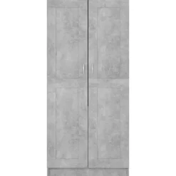 vidaXL Armario de madera contrachapada gris hormigón 82,5x51,5x180 cm Gris hormigón Online