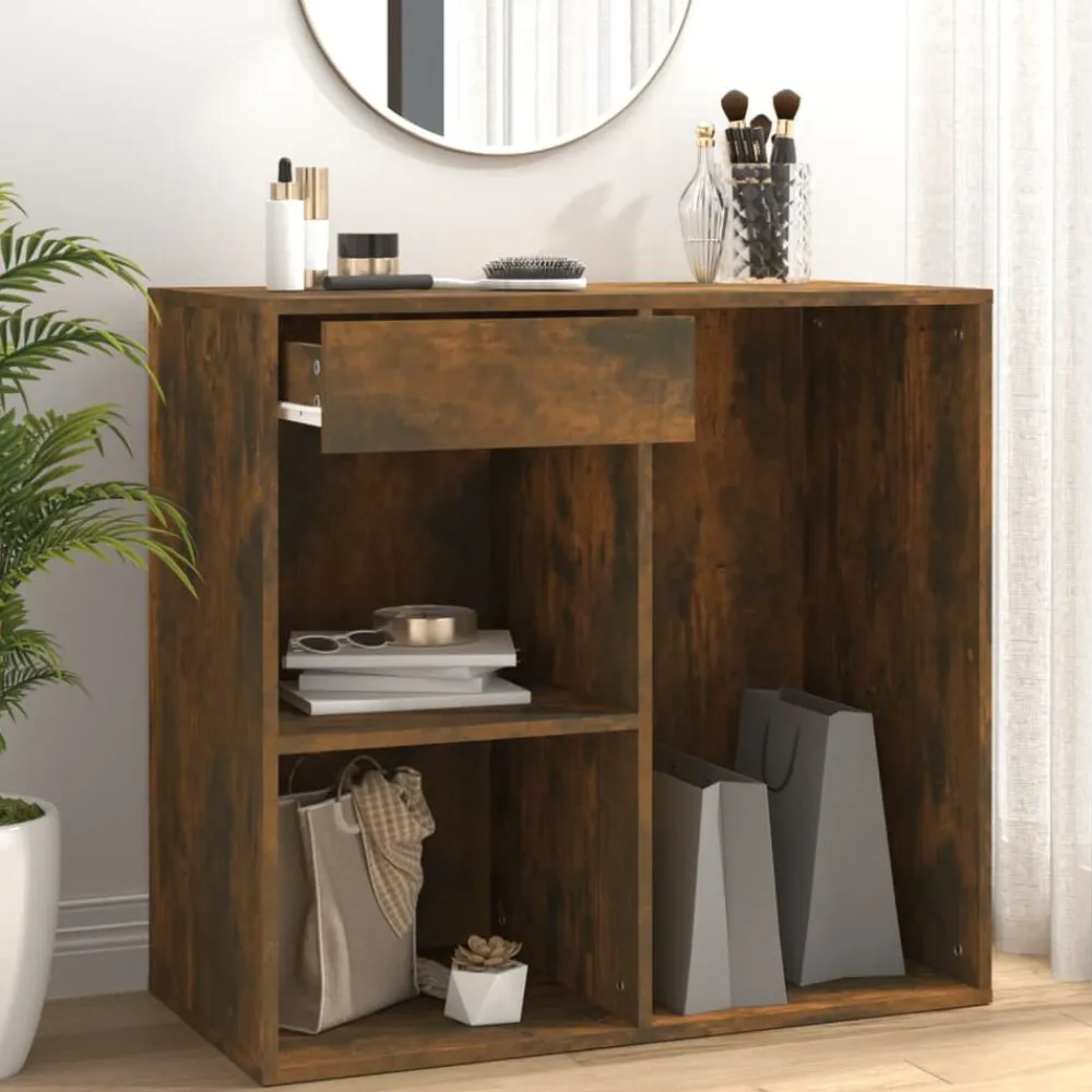 vidaXL Armarios Y Almacenamiento-Armario de maquillaje madera color 80x40x75 cm