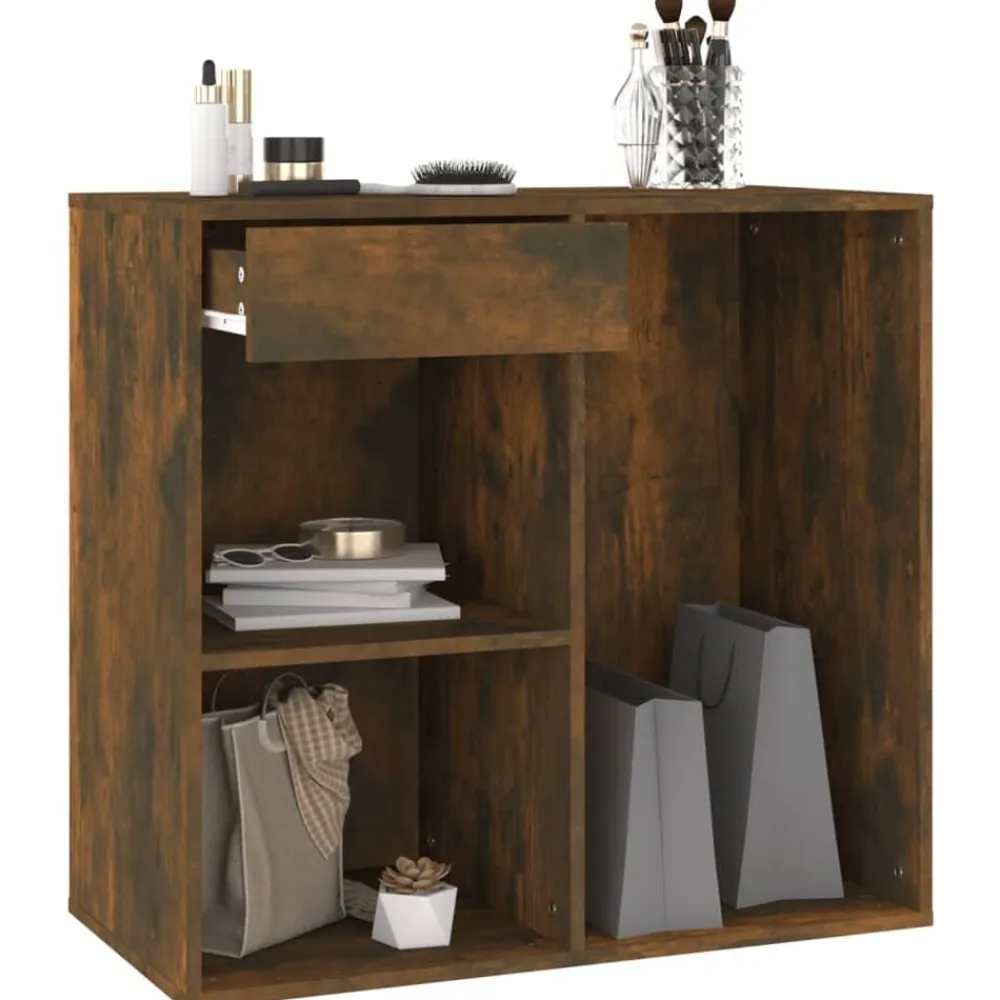vidaXL Armarios Y Almacenamiento-Armario de maquillaje madera color 80x40x75 cm