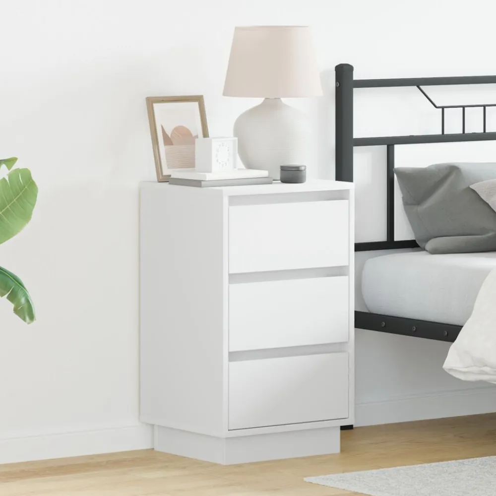 vidaXL Mesas-Armario de Noche 39 x 34,5 x 65 cm Madera de ingeniería